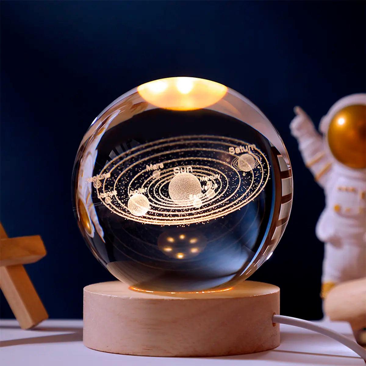 Luminária Decorativa 3D Bola de Cristal | Azak®
