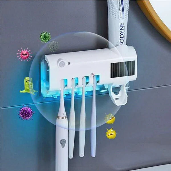 Esterilizador UV e Dispenser de Escova e Pasta de Dentes | Azak®