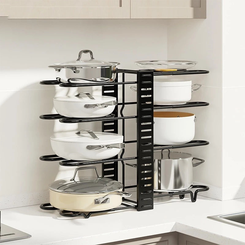 Organizador Azak® para Panelas e Tampas – Ajustável, Compacto e com 20% OFF